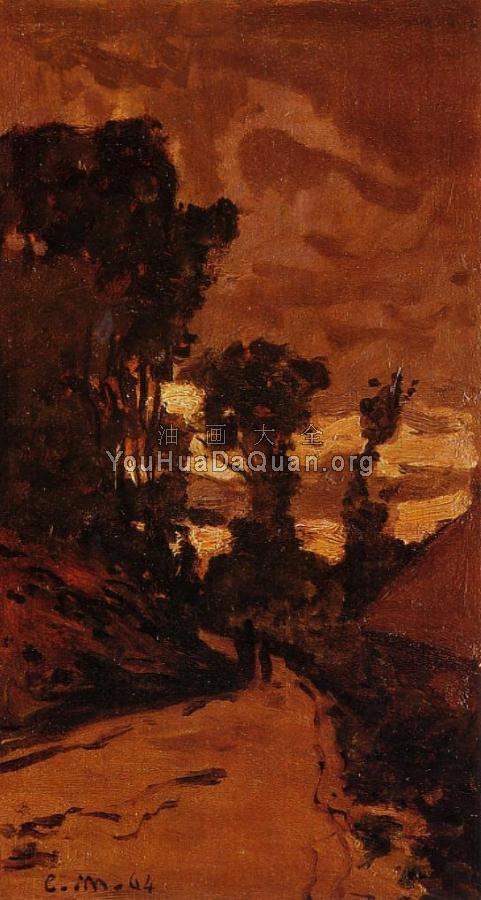 Road by Saint-Simeon Farm - 克劳德·莫奈